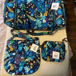 3 Vera Bradley Bags in Midnight Blues